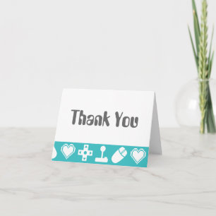 Cartão De Agradecimento Multiplayer Mode in Turquoise Thank You Card
