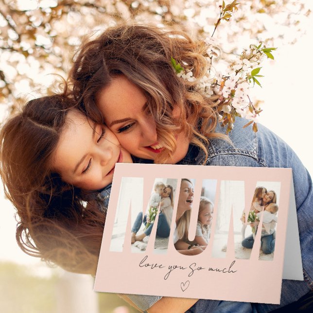 Cartão De Agradecimento MUM Photo Collage Card – Custom Message (Criador carregado)