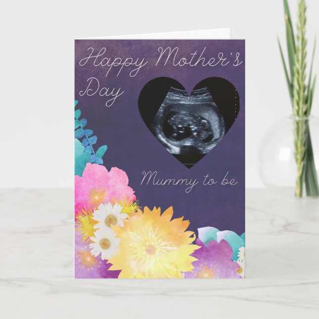 Cartão De Agradecimento Mummy To Be Mother's Day Photo Card (Frente)