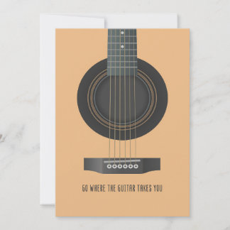 Cartão De Agradecimento Music Art Go Where The Guitar Takes You