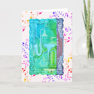 Cartão De Agradecimento Music Club E Music Notes