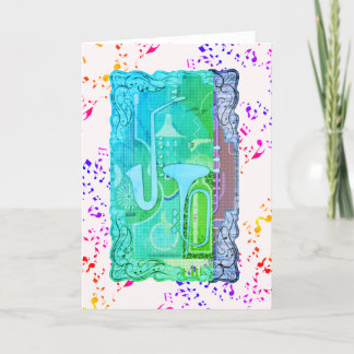 Cartão De Agradecimento Music Club E Music Notes