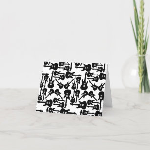 Cartão De Agradecimento Música de padrão de guitarra elétrica ameaçou 
