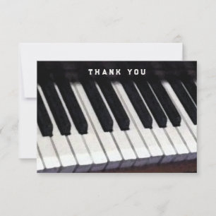 Cartão De Agradecimento Música de Piano Temática