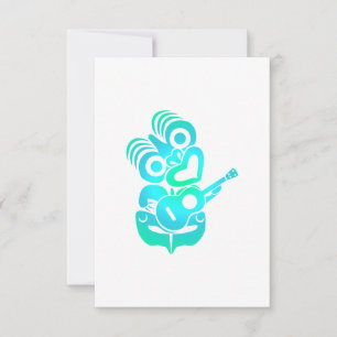 Cartão De Agradecimento Música maori do Ukulele de Hei Tiki - ideia do