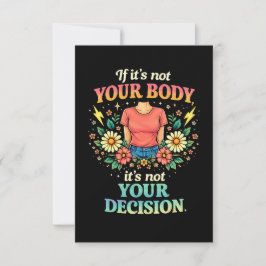 Cartão De Agradecimento My Body, My Choice