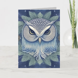 Cartão De Agradecimento Mystical Fantasy Forest Owl