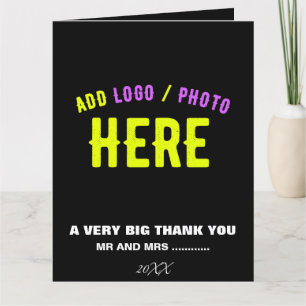 CARTÃO DE AGRADECIMENTO NA MODA MODERNO PERSONALIZÁVEL NEGRO VERIFICADO CO