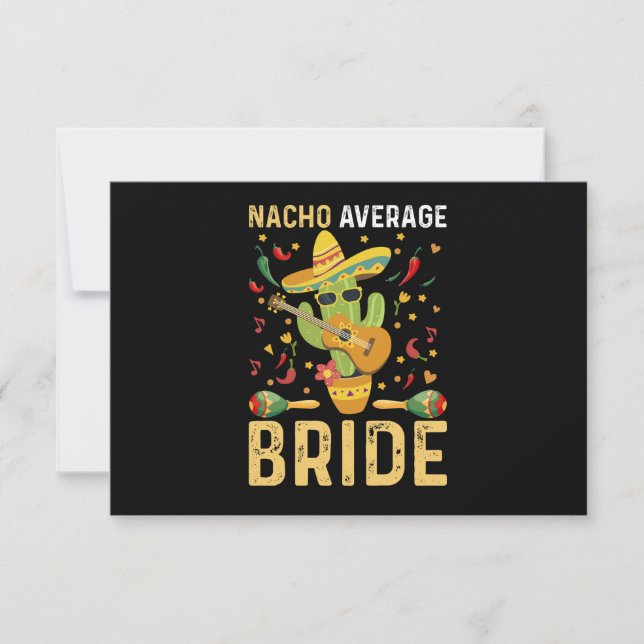Cartão De Agradecimento Nacho Média Bride Cinco De Mayo Casamento Mexicano (Frente)