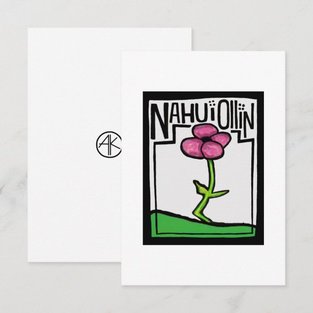 CARTÃO DE AGRADECIMENTO NAHUI OLLIN (Frente/Verso)