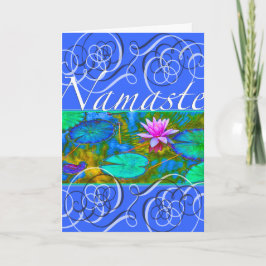Cartão De Agradecimento Namaste Yoga Obrigado Elegante Lotus Blossom