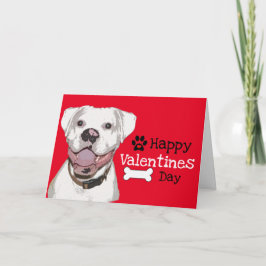 Cartão De Agradecimento Namorados de Cachorro Branco Divertido