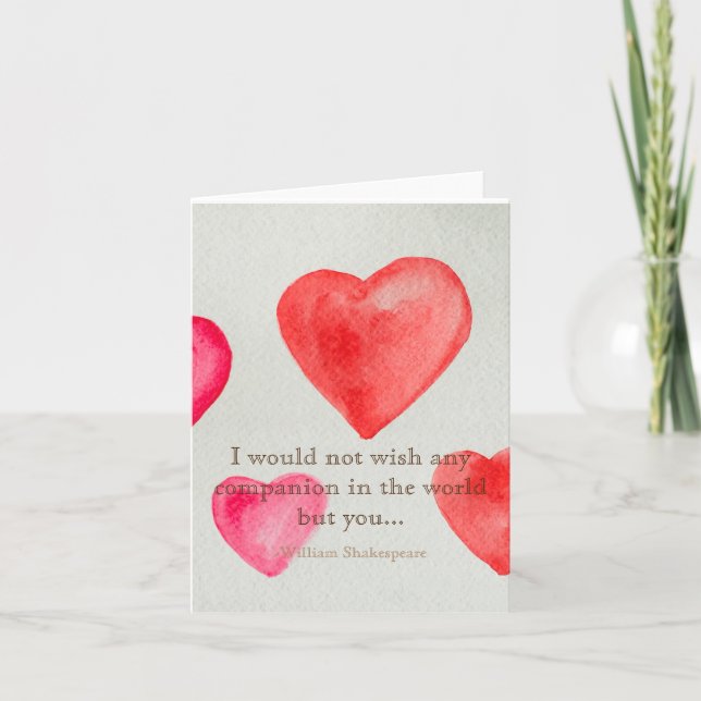 Cartão De Agradecimento ...não deseja nenhum companheiro no mundo, mas voc (Frente)