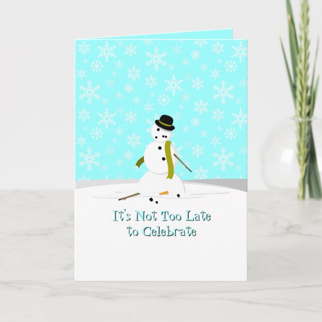 Cartão De Agradecimento Não é tarde demais (Frente)