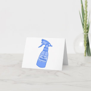 Cartão De Agradecimento Não, Obrigado. Humor Sassy de Garrafa de Spray