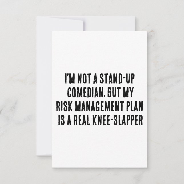 Cartão De Agradecimento Não sou comediante de stand-up, mas meu gerente de (Frente)