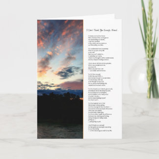 Cartão De Agradecimento Não te agradeço o suficiente, amigo...