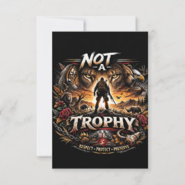 Cartão De Agradecimento Não uma Troféu