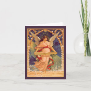 Cartão De Agradecimento Natais vintages Obrigado