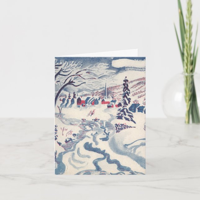 Cartão De Agradecimento Natais vintages Obrigado (Frente)