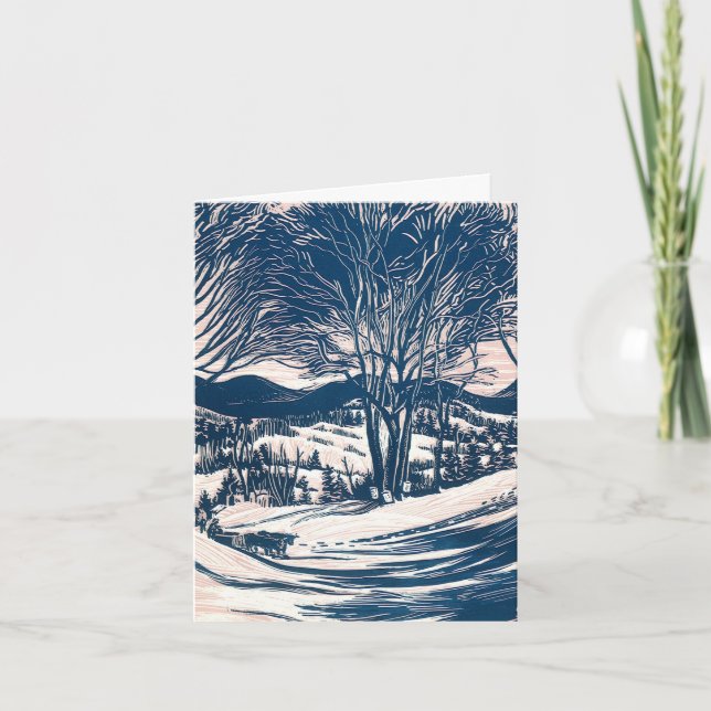 Cartão De Agradecimento Natais vintages Obrigado (Frente)