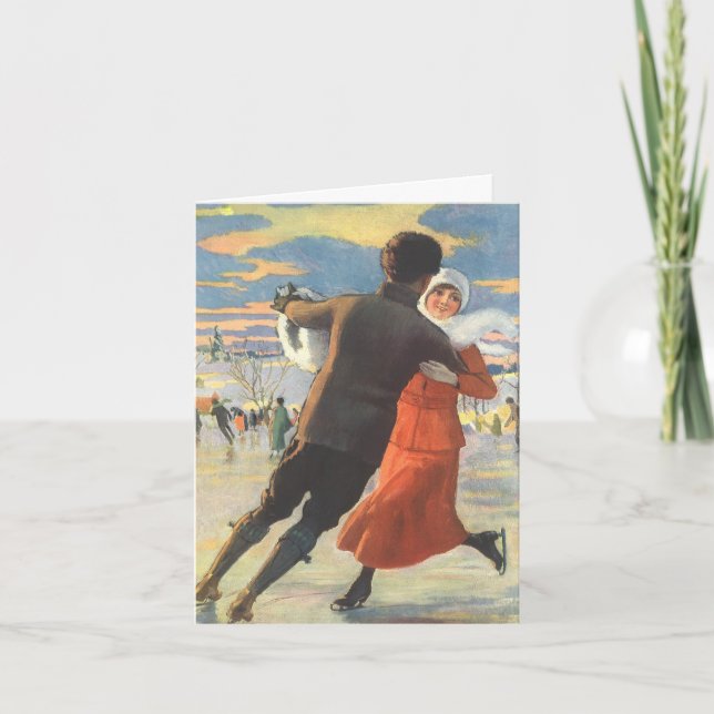 Cartão De Agradecimento Natais vintages Obrigado (Frente)