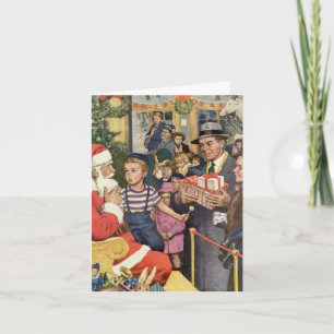 Cartão De Agradecimento Natais vintages Obrigado