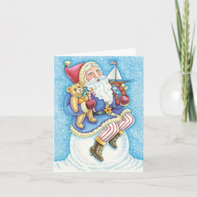 Cartão De Agradecimento Natais vintages Obrigado (Frente)