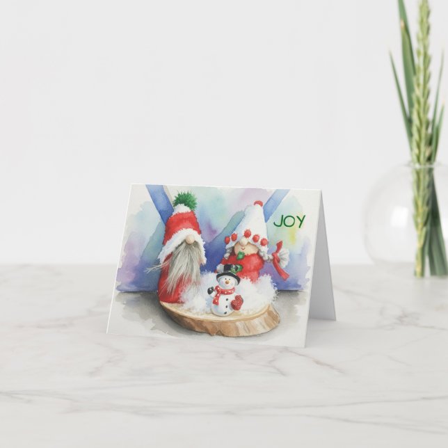 Cartão De Agradecimento Natal Alegre (Frente)