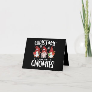 Cartão De Agradecimento Natal Com Meus Gnomos Búfalo Xadrez Vermelho Gnome