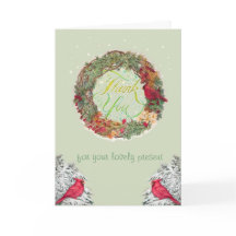 Natal Ilustrado Obrigado saudação