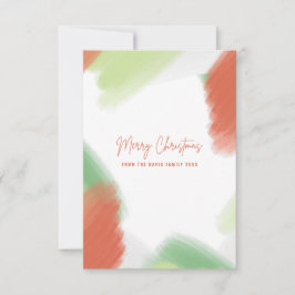Cartão De Agradecimento Natal Merry Moderno da Aquarela Personalizada