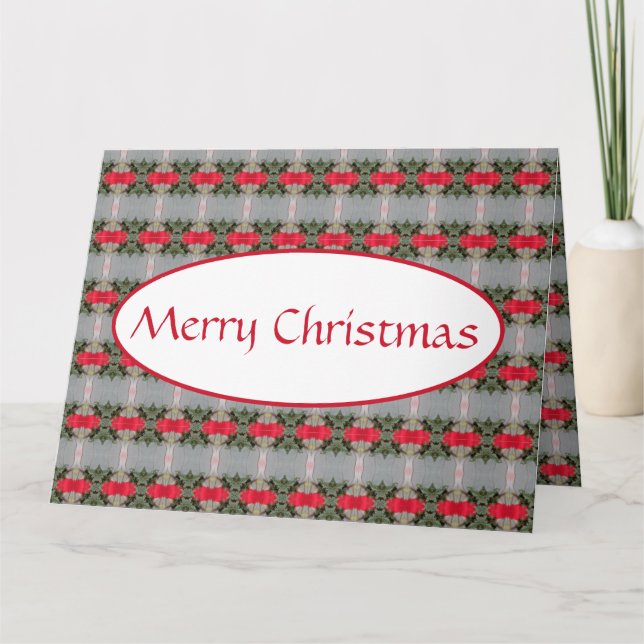 Cartão De Agradecimento Natal Padrão Moderno (Frente)