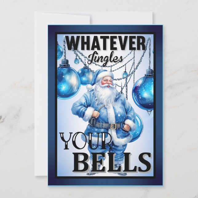 Cartão De Agradecimento Natal para Papais noeis engraçados (Frente)