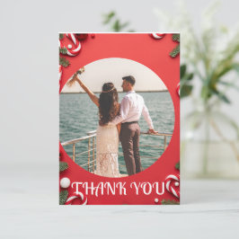 Cartão De Agradecimento Natal, personalizado de casamento personalizado
