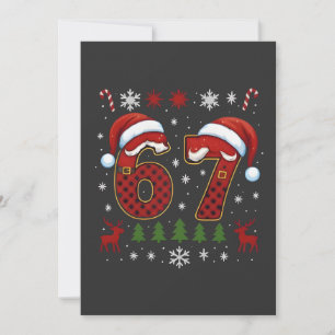 Cartão De Agradecimento Natal Seis Sete 67 Papai Noel Xmas Geração Alfa