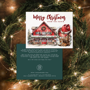 Cartão De Agradecimento Natal Western Obrigado Cliente Empresarial