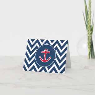 Cartão De Agradecimento Nautical Anchor Thank You Card