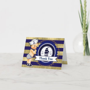 Cartão De Agradecimento Nautical Baby Shower Thank You Cards