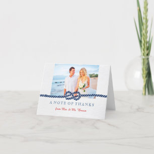 Cartão De Agradecimento Nautical Knot Wedding Thank You Card
