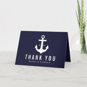 Cartão De Agradecimento Nautical Theme Thank You Cards   Weddings
