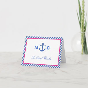 Cartão De Agradecimento Nautical Wedding Thank You Card