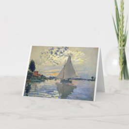 Cartão De Agradecimento Navigação da água do barco de Monet em