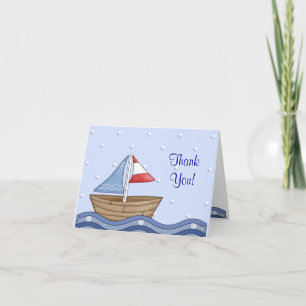 Cartão De Agradecimento Navio de vela Obrigado Notecard