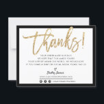 Cartão De Agradecimento NEGÓCIO OBRIGADO VOCÊ COM o moderno script de bril<br><div class="desc">por kat massard >> WWW.SIMPLYSWEETPAPERIE.COM<<< Enviar e agradecer a VOCÊ com estilo e pizzazz aos seus clientes. Adicione o logotipo atrás e até tenha escrito uma nota pessoal - excelente, serviço profissional de atendimento ao cliente que os manterá voltando! DICA 1. Para redimensionar/reposicionar a foto, pressione o botão "personalizar". 2....</div>