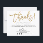 Cartão De Agradecimento NEGÓCIO OBRIGADO VOCÊ COM o moderno script de bril<br><div class="desc">por kat massard >> WWW.SIMPLYSWEETPAPERIE.COM<<< Enviar e agradecer a VOCÊ com estilo e pizzazz aos seus clientes. Adicione o logotipo atrás e até tenha escrito uma nota pessoal - excelente, serviço profissional de atendimento ao cliente que os manterá voltando! DICA 1. Para redimensionar/reposicionar a foto, pressione o botão "personalizar". 2....</div>