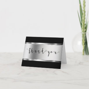 Cartão De Agradecimento Negócios corporativos elegantes Obrigado