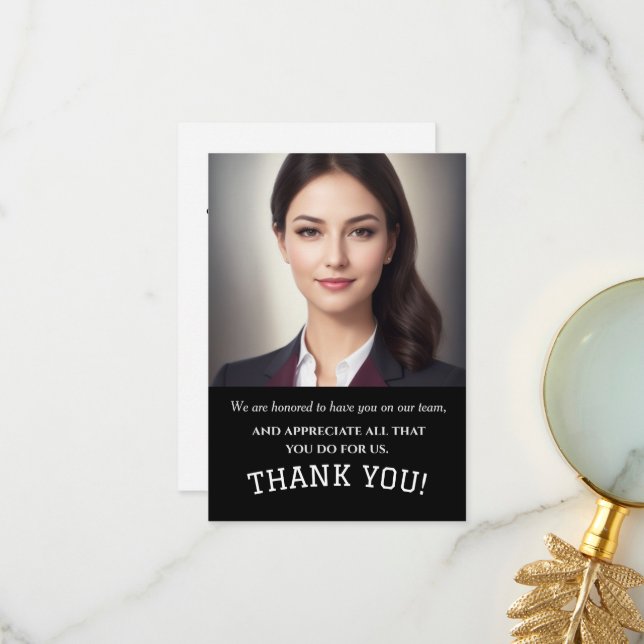 Cartão De Agradecimento Negócios Obrigado, Empresa Obrigado (Frente/Verso In Situ)