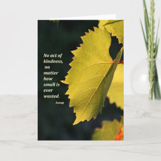 Cartão De Agradecimento Nenhum ato da bondade é desperdiçado nunca