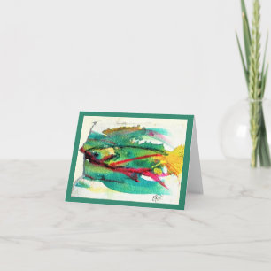 Cartão De Agradecimento Neon Salmon